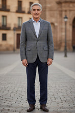 RN Collection Grey Windowpane Sports Jacket