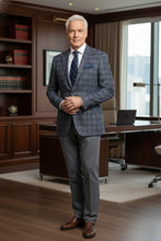 RN Collection Grey Windowpane Sports Jacket