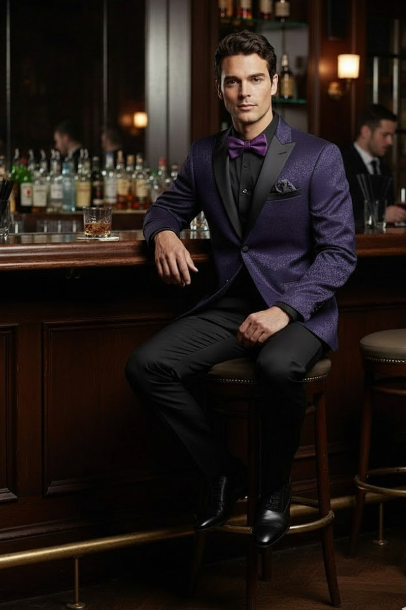 RN Collection "Hugo" Purple Tuxedo Jacket (Separates)