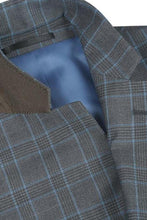 RN Collection Light Grey Windowpane 2-Button Notch Suit (2-Piece Set)