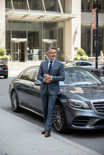 RN Collection Light Grey Windowpane 2-Button Notch Suit (2-Piece Set)