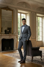 RN Collection Light Grey Windowpane 2-Button Notch Suit (2-Piece Set)