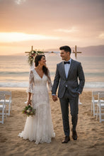 RN Collection Light Grey Windowpane 2-Button Notch Suit (2-Piece Set)