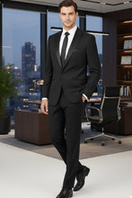 RN Collection "Louis" Black 1-Button Peak Tuxedo (2-Piece Set)