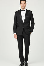 RN Collection "Louis" Black 1-Button Peak Tuxedo (2-Piece Set)