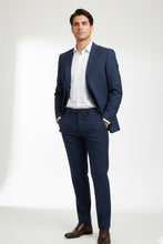 RN Collection Marine Blue Windowpane 2-Button Notch Suit (2-Piece Set)