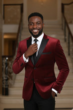 RN Collection "Marseille" Burgundy Velvet Jacket (Separates)