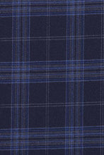 RN Collection Navy Windowpane 2-Button Notch Suit (2-Piece Set)