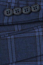 RN Collection Navy Windowpane 2-Button Notch Suit (2-Piece Set)