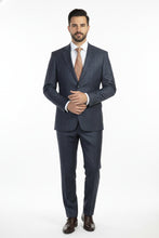 RN Collection Navy Windowpane 2-Button Notch Suit (2-Piece Set)