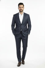 RN Collection Navy Windowpane 2-Button Notch Suit (2-Piece Set)