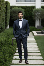 RN Collection Navy Windowpane 2-Button Notch Suit (2-Piece Set)