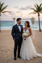 RN Collection Navy Windowpane 2-Button Notch Suit (2-Piece Set)