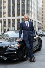 RN Collection Navy Windowpane 2-Button Notch Suit (2-Piece Set)