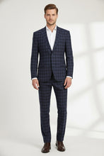RN Collection Navy Windowpane 2-Button Notch Suit (2-Piece Set)