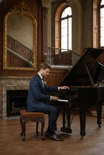 RN Collection Navy Windowpane 2-Button Notch Suit (2-Piece Set)