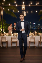 RN Collection Navy Windowpane 2-Button Notch Suit (2-Piece Set)