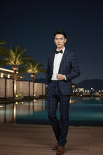 RN Collection Navy Windowpane 2-Button Notch Suit (2-Piece Set)