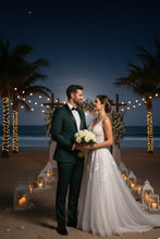 RN Collection "Paris" Green 1-Button Shawl Tuxedo (2-Piece Set)