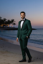 RN Collection "Paris" Green 1-Button Shawl Tuxedo (2-Piece Set)