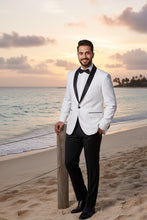 RN Collection "Paris" Off-White 1-Button Shawl Tuxedo (2-Piece Set)