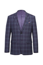 RN Collection Purple & Blue Windowpane Sports Jacket