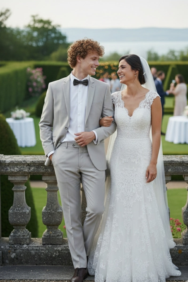 RN Collection "Rafael" Beige 2-Button Notch Suit (2-Piece Set)