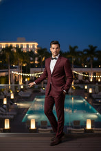 RN Collection "Rafael" Burgundy 2-Button Notch Suit (2-Piece Set)