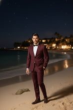 RN Collection "Rafael" Burgundy 2-Button Notch Suit (2-Piece Set)