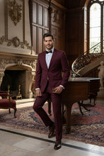 RN Collection "Rafael" Burgundy 2-Button Notch Suit (2-Piece Set)
