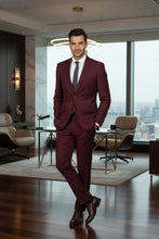 RN Collection "Rafael" Burgundy 2-Button Notch Suit (2-Piece Set)