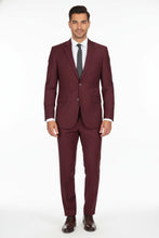RN Collection "Rafael" Burgundy 2-Button Notch Suit (2-Piece Set)