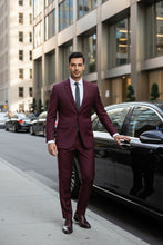 RN Collection "Rafael" Burgundy 2-Button Notch Suit (2-Piece Set)