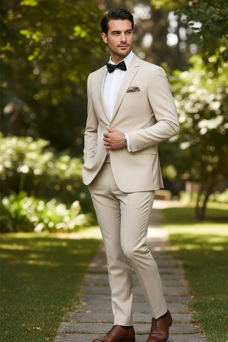 RN Collection "Rafael" Tan 2-Button Notch Suit (2-Piece Set)