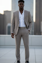 RN Collection "Rafael" Warm Taupe 2-Button Notch Suit (2-Piece Set)