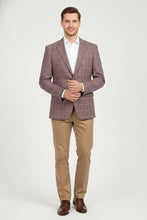 RN Collection Wine Windowpane Sports Jacket