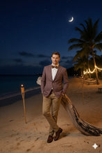 RN Collection Wine Windowpane Sports Jacket