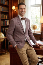 RN Collection Wine Windowpane Sports Jacket