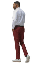 Sean Alexander "Cairo" Burgundy Plain Front Pants (Skinny Fit)