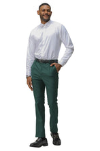 Sean Alexander "Cairo" Green Plain Front Pants (Skinny Fit)