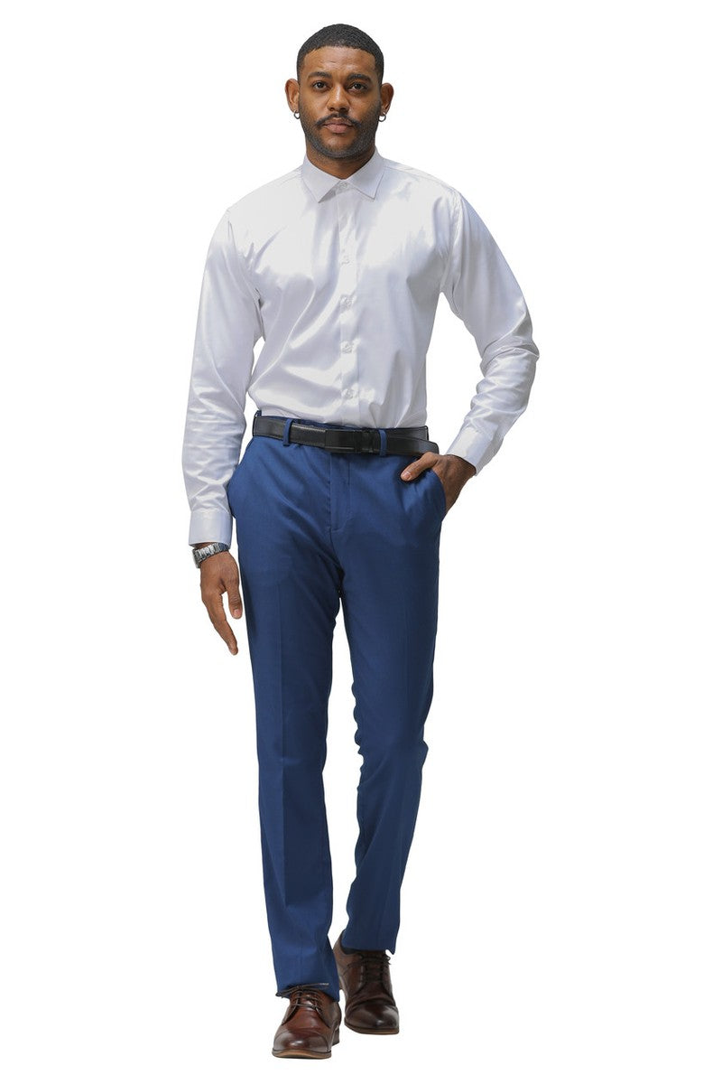 Sean Alexander "Cairo" Indigo Plain Front Pants (Skinny Fit)