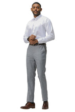 Sean Alexander "Cairo" Medium Grey Plain Front Pants (Skinny Fit)