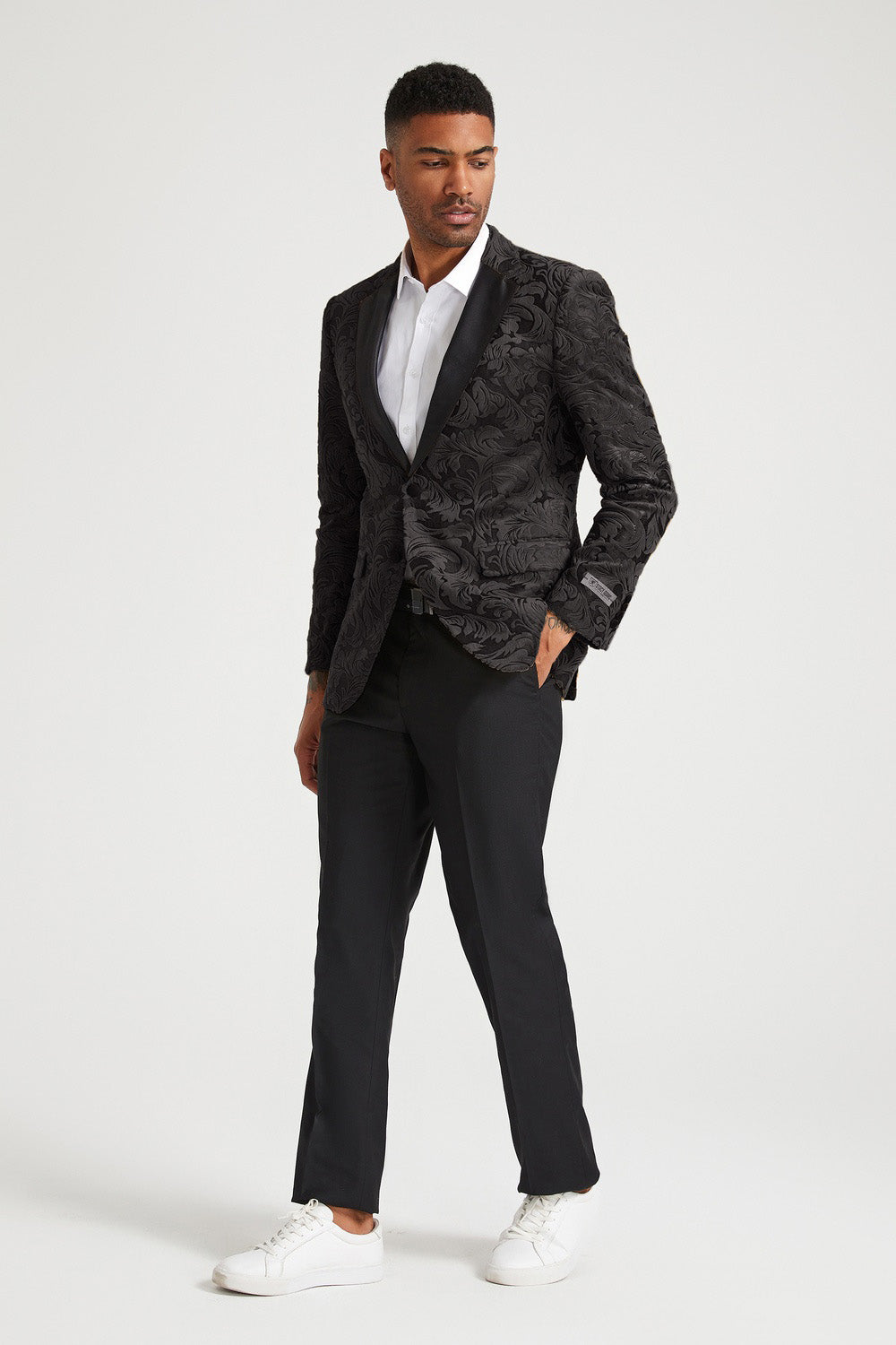 Stacy Adams "Avery" Black Tuxedo Jacket (Separates)