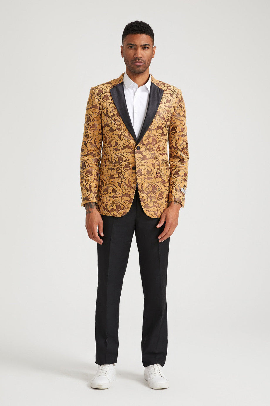 Stacy Adams "Avery" Gold Tuxedo Jacket (Separates)