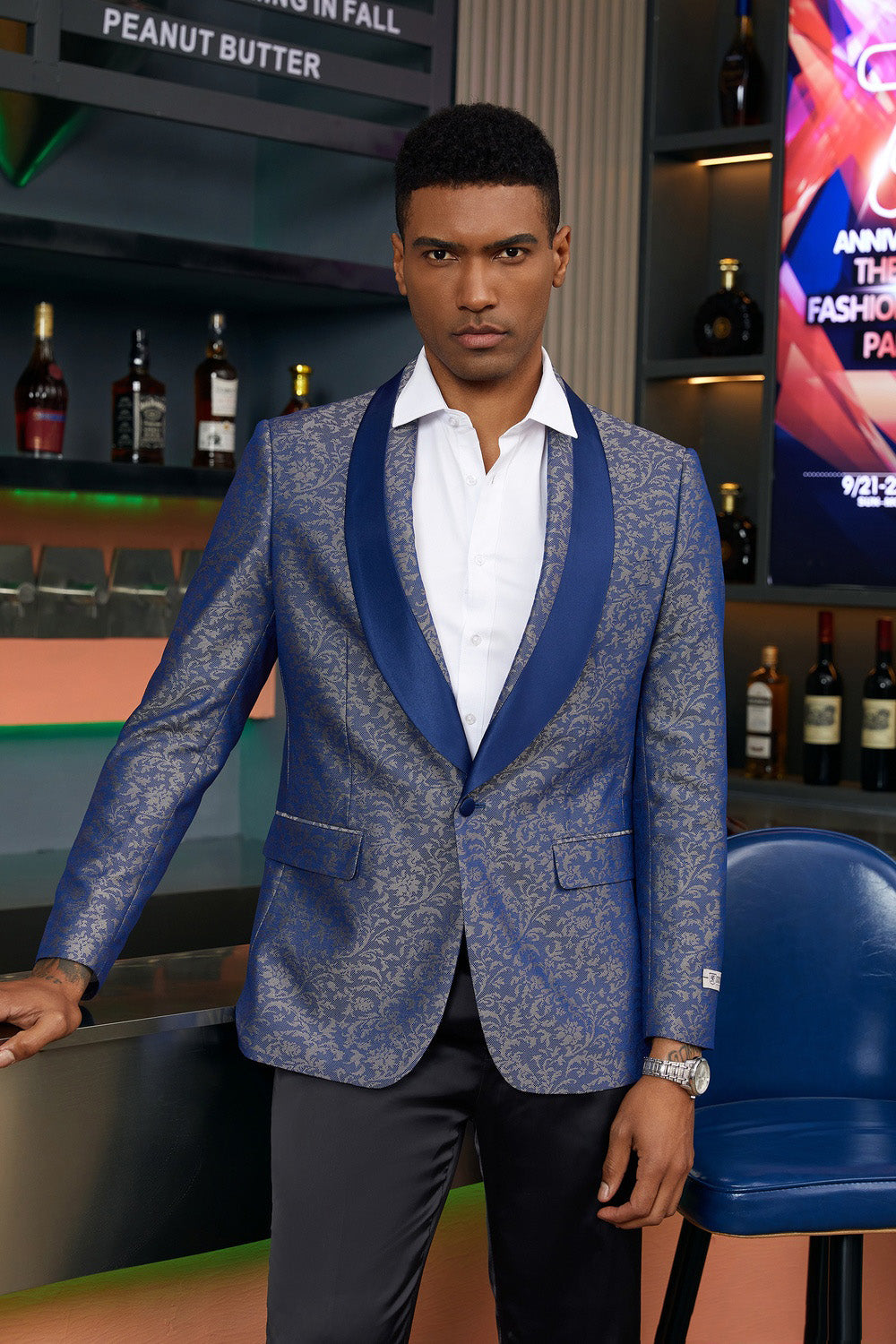 Stacy Adams "Damon" Royal Blue Tuxedo Jacket (Separates)