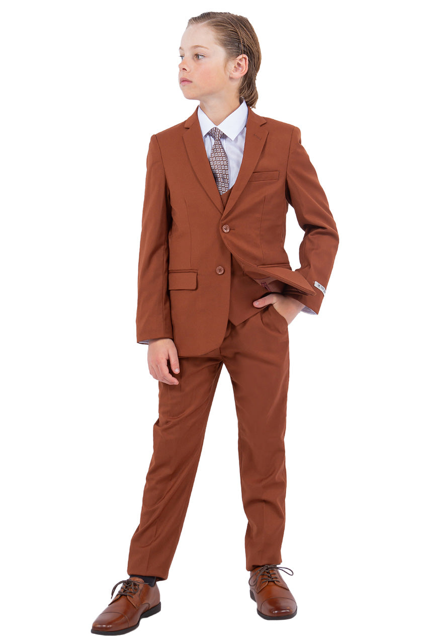 Stacy Adams "Huntington" Stacy Adams Kids Brown Suit (5-Piece Set)