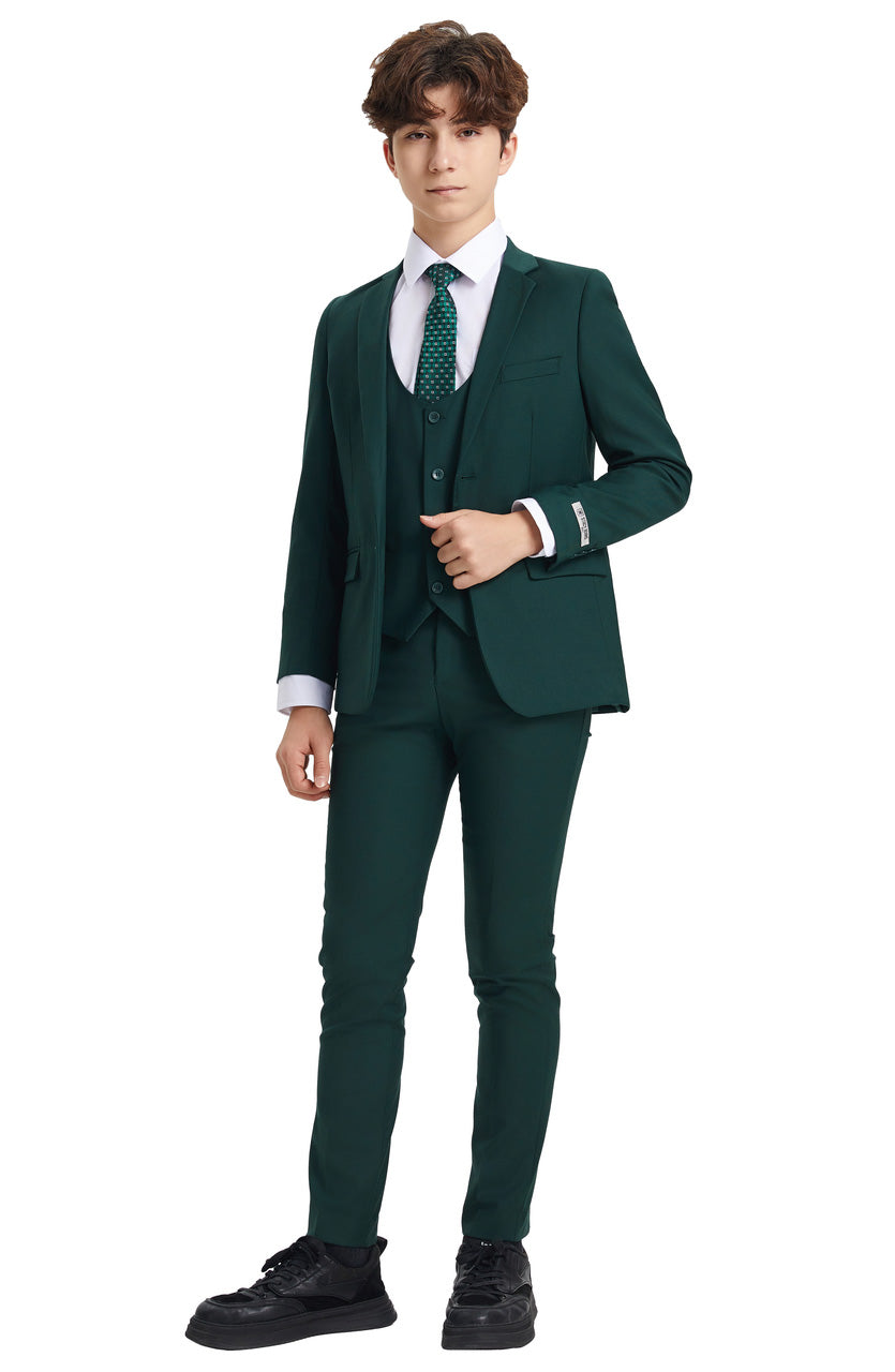 Stacy Adams "Huntington" Stacy Adams Kids Green Suit (5-Piece Set)