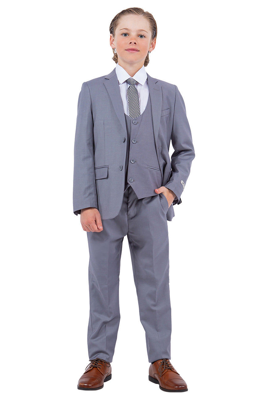 Stacy Adams "Huntington" Stacy Adams Kids Medium Grey Suit (5-Piece Set)