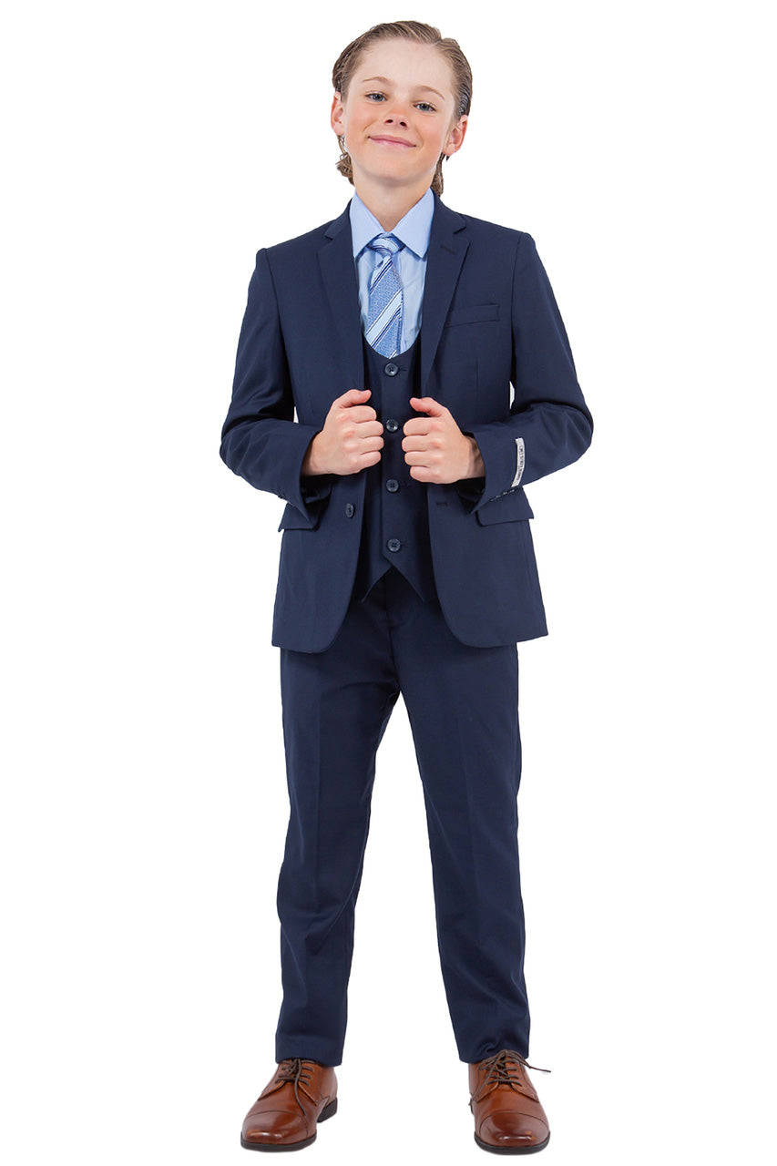 Stacy Adams "Huntington" Stacy Adams Kids Navy Suit (5-Piece Set)