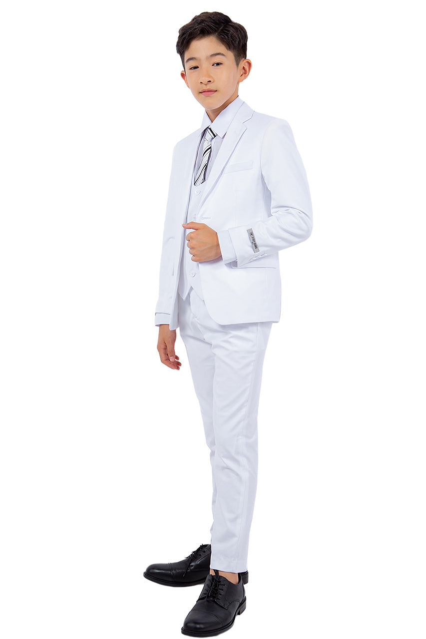 Stacy Adams "Huntington" Stacy Adams Kids White Suit (5-Piece Set)